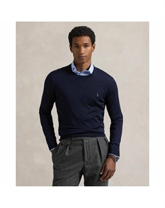Джемпер с круглым вырезом lim Fit из стираемой шерсти синий Polo ralph lauren