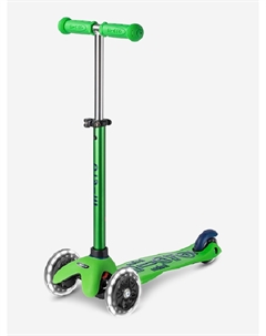 Самокат Mini Deluxe LED 2025, Зеленый Micro