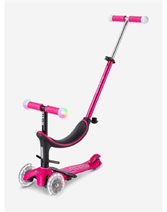 Самокат Mini2Grow Deluxe Magic LED 2025, Розовый Micro
