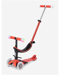 Самокат Mini2Grow Deluxe Magic LED 2025, Красный Micro