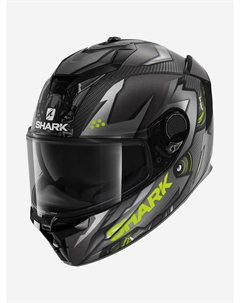 Мотошлем интеграл SHARK SPARTAN GT CARBON URIKAN Mat Black/Grey, Серебряный Shark helmets