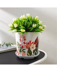 Горшок для цветов с поддоном Доляна