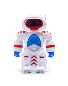 Музыкальный робот, интерактивный: световые и звуковые эффекты, ездит, цвет белый Iq bot