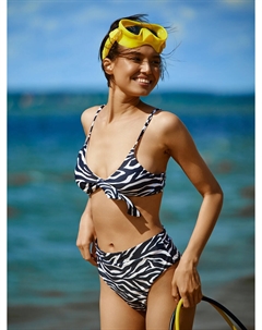 Купальник женский раздельный с анималистичным принтом Mark formelle