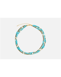 Колье Из туркенита майорки и ограненного гематита 1 шт Alerie-accessories