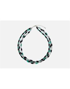 Колье Из черного и изумрудного агата и гематита 1 шт Alerie-accessories