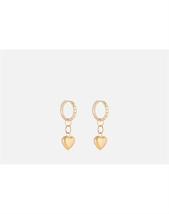Серьги с пухлыми сердцами в золоте Earrings with plump hearts in gold 2 шт 19.stone