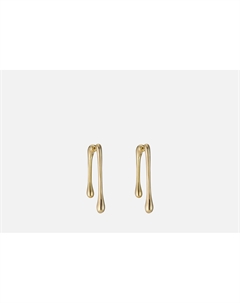 Серьги Длинные капли золотистые 2 шт Attribute shop