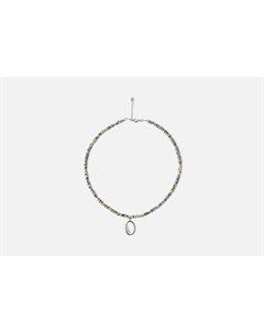 Колье из яшмы Jasper necklace with mother-of-pearl pendant 1 шт 19.stone
