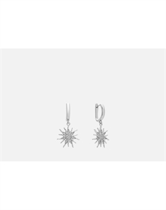 Серьги Солнце Солнце серебристые 2 шт Attribute shop
