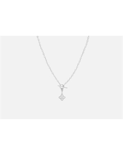 Колье с подвеской серебристое Рис с разделителями 1 шт Morza