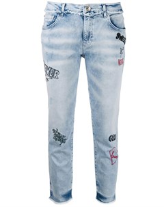 Twin set джинсы с пятью карманами и вышивкой 30 синий Twinset