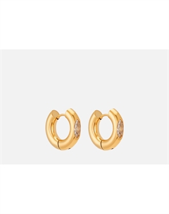 Серьги Carlie Hoops gold 2 шт Viamore