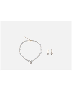 Набор украшений: колье и серьги С клевером 3 шт 19.stone