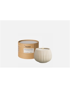 Свеча ароматическая Edge Vetiver & Black cypress бежевая 1 шт Tkano