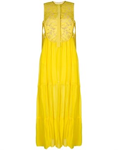 Miahatami кружевное платье макси с цветочным узором 38 желтый Miahatami