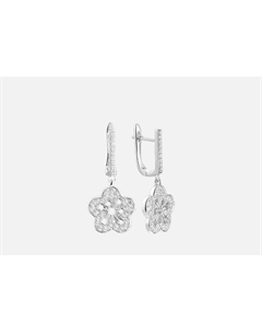 Серьги серебряные Blossom Фианит 2 шт Fresh