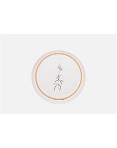 ТАРЕЛКА ЗАКУСОЧНАЯ GRASSLAND, БЕЛЫЙ С ФИОЛЕТОВЫМ ЦВЕТКОМ, 20,5 СМ 20.5 см Lefard