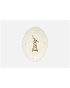 Блюдо сервировочное Овальное, пасхальное, rabbits collection, 36 см 1 шт Myatashop