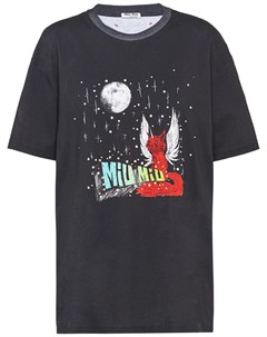 Miu miu футболка с принтом из коллаборации с eri wakiyama fantasy s черный Miu miu