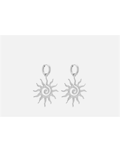 Серьги Large Sun Silver 2 шт Attribute shop