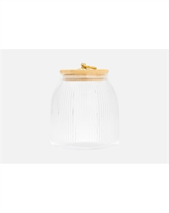 Банка стеклянная LANTERN, с бамбуковой крышкой 1 шт Regent inox