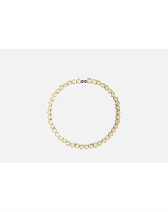 Колье С жёлтыми кристаллами серебристое 1 шт Attribute shop