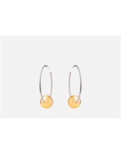 Серьги С шаром Биколор 2 шт Attribute shop
