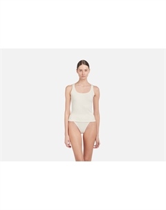 Стринги с высокой посадкой в рубчик Ribbed пломбир L мл Belle you