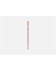 Двухсторонняя кисть для теней Double head eyeshadow brush 7 г Pink flash