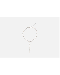 Колье Галстук из жемчуга и фианитов 1 шт 19.stone