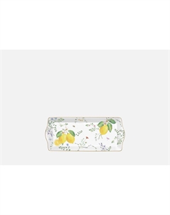 Блюдо прямоугольное Цветы и лимоны, 35х15 см 1 шт Easy life