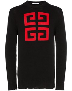 Givenchy свитер вязки интарсия с логотипом xl черный Givenchy