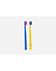 Набор зубных щеток Yellow and dark blue 2 шт Curaprox