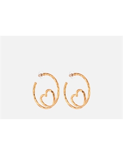 Серьги Rings with heart 2 шт Attribute shop