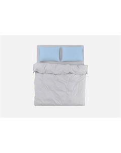 Комплект постельного белья Soft Gray & Baby Blue, полутораспальный 1.5-спальный мл Morфeus