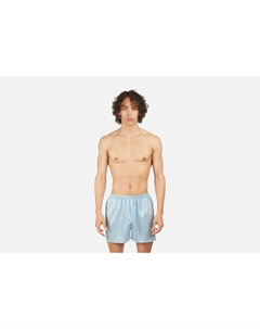 Шелковые трусы-шорты Небесно-голубые в полоску 54 мл K∙k