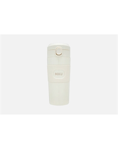 Термокружка с кнопкой Белая 450 мл Miku