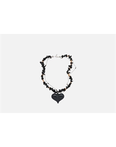 Колье STONY HEART черный 1 шт Pabur
