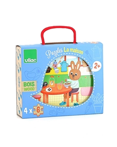 Набор из 4 деревянных пазлов Vilac
