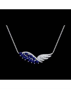 Колье из белого золота с бриллиантами и сапфирами Sokolov