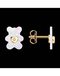 Серьги из золота с бриллиантами и перламутром Sokolov