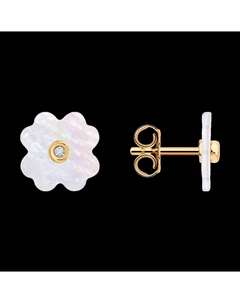 Серьги из золота с бриллиантами и перламутром Sokolov