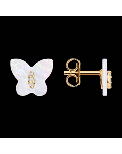 Серьги из золота с бриллиантами и перламутром Sokolov