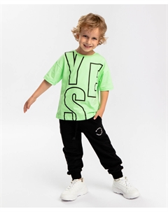 Футболка с принтом салатовая Button blue