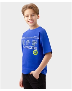 Футболка с коротким рукавом синяя Button blue