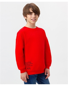 Толстовка красная с принтом Button blue