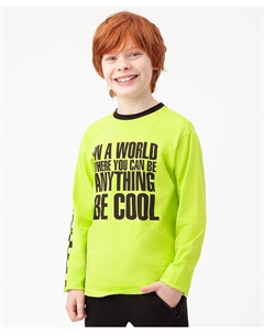 Лонгслив с принтом салатовый Button blue