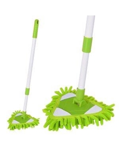 Щетка для уборки, треугольная насадка из микрофибры, телескоп.ручка, 65(88)х14 см, цвет в ассортименте Мультидом