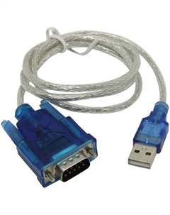 Кабель-адаптер USS-102N USB Am to RS232 DB9M (WCH CH340, поддержка Win 8.x/10), 0.8м, крепеж разъема - винты Orient